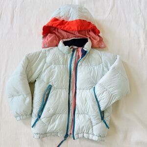 Helly Hansen HH Girls Jacket Puffer  Blue Hoodie Ski Winter Lightweight Size 6